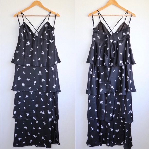 Bardot Dalia Tiered Strappy Back Floral Maxi Dress - Picture 5 of 8